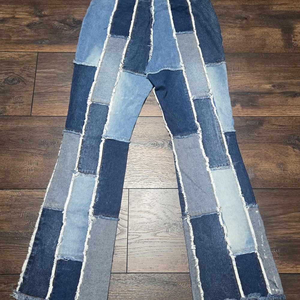 Patchwork Blue Jeans - image 4